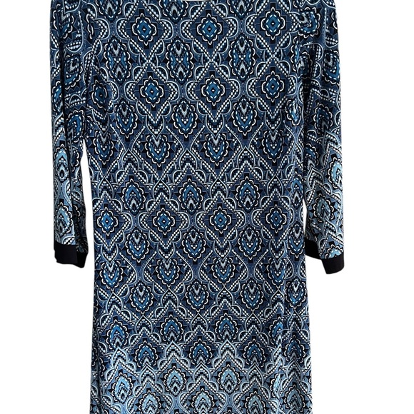 Enfocus Studio Blue Sheath Dress with Crew Neck - Picture 1 of 7